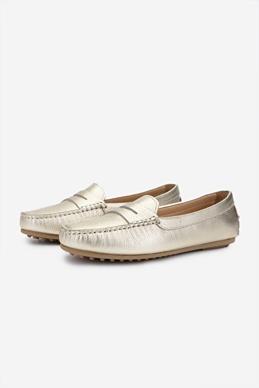 Valmenti Valmenti Laisa Kadın Gold Floter Hakiki Deri Loafer Ayakkabı Boyner'de! Gold - 6. görsel