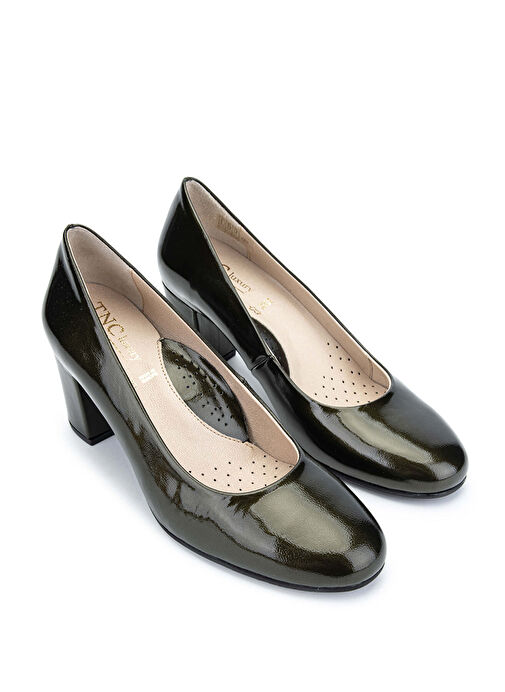 Relax Anatomic Kadın Hakiki Deri Olive Rugan Comfort Ayakkabı - Görsel 3