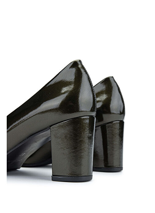 Relax Anatomic Kadın Hakiki Deri Olive Rugan Comfort Ayakkabı - Görsel 6