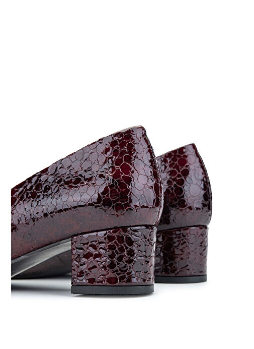 Relax Anatomic Kadın Hakiki Deri Bordo Rugan Comfort Ayakkabı - Görsel 6