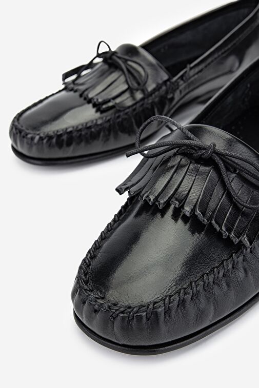 Valmenti Danielle Erkek Siyah Hakiki Deri Loafer Ayakkabı - Görsel 5