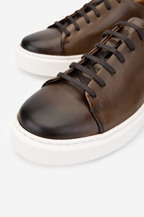 Valmenti Erkek Hakiki Deri Ceviz Sneakers & Spor Ayakkabı - Görsel 4