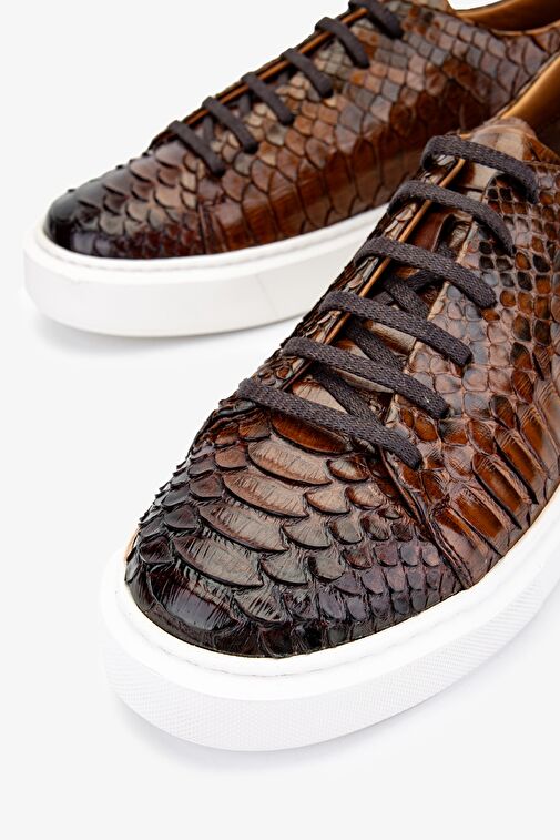 Valmenti Erkek Hakiki Deri Taba Sneakers & Spor Ayakkabı - Görsel 4