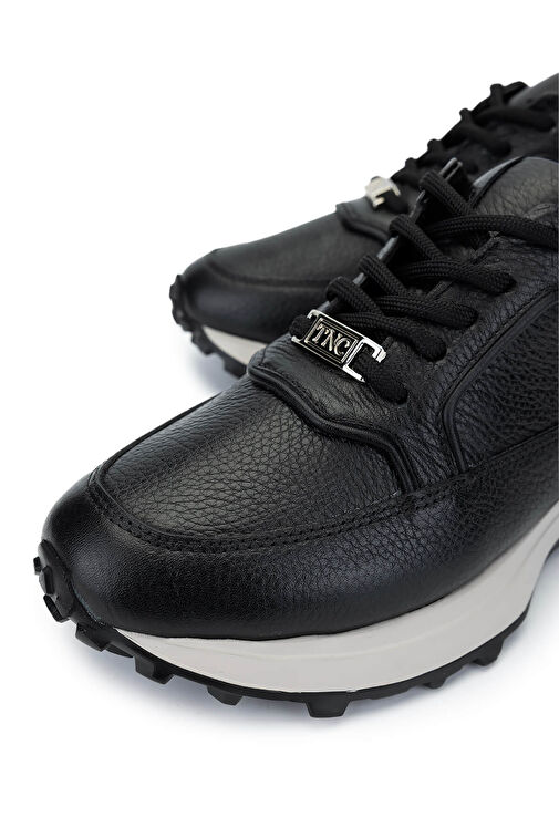 Tamer Tanca Kadın Hakiki Deri Siyah/Bej Sneakers & Spor Ayakkabı - Görsel 4
