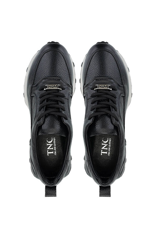 Tamer Tanca Kadın Hakiki Deri Siyah/Bej Sneakers & Spor Ayakkabı - Görsel 6