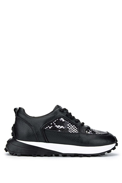 Tamer Tanca Kadın Hakiki Deri Siyah Sneakers & Spor Ayakkabı - Görsel 2