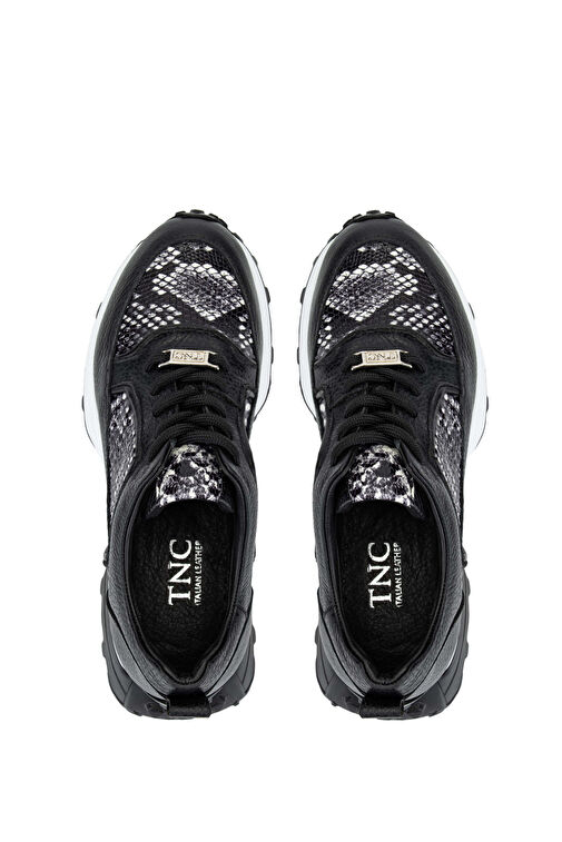 Tamer Tanca Kadın Hakiki Deri Siyah Sneakers & Spor Ayakkabı - Görsel 6