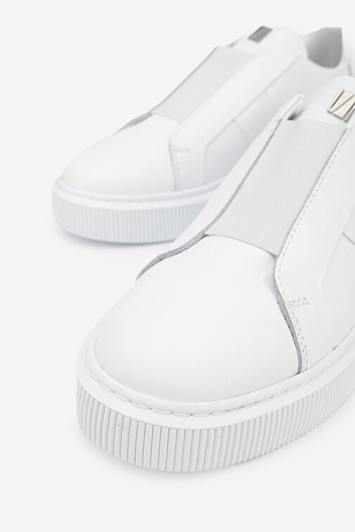 Valmenti Emma Erkek Beyaz Rugan Hakiki Deri Sneakers & Spor Ayakkabı - Görsel 4