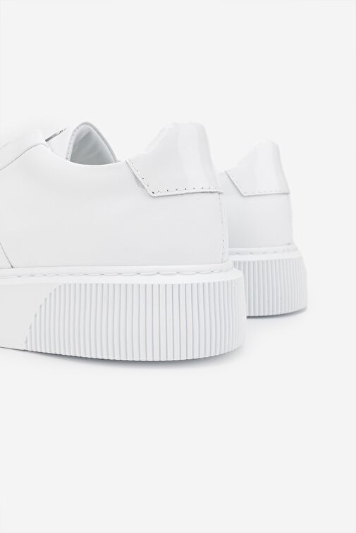Valmenti Emma Erkek Beyaz Rugan Hakiki Deri Sneakers & Spor Ayakkabı - Görsel 6