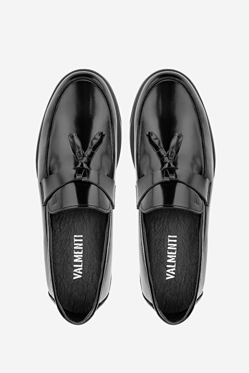 Valmenti Erkek Hakiki Deri Siyah Açma Loafer Ayakkabı - Görsel 6