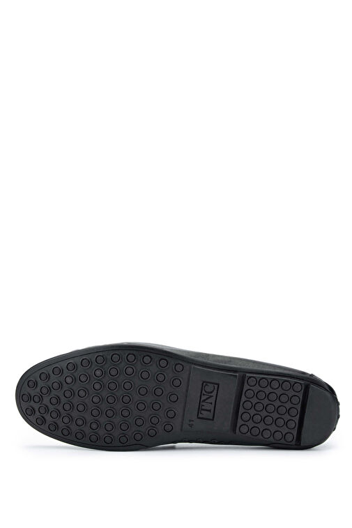 Tamer Tanca Erkek Hakiki Deri Siyah Loafer Ayakkabı - Görsel 5