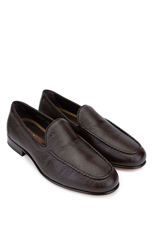 Tamer Tanca Erkek Hakiki Deri Kahverengi Loafer Ayakkabı - Görsel 3