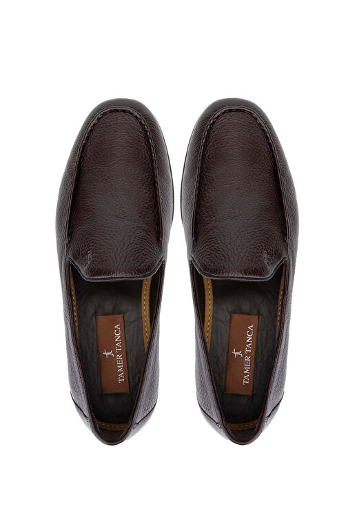 Tamer Tanca Erkek Hakiki Deri Kahverengi Loafer Ayakkabı - Görsel 6
