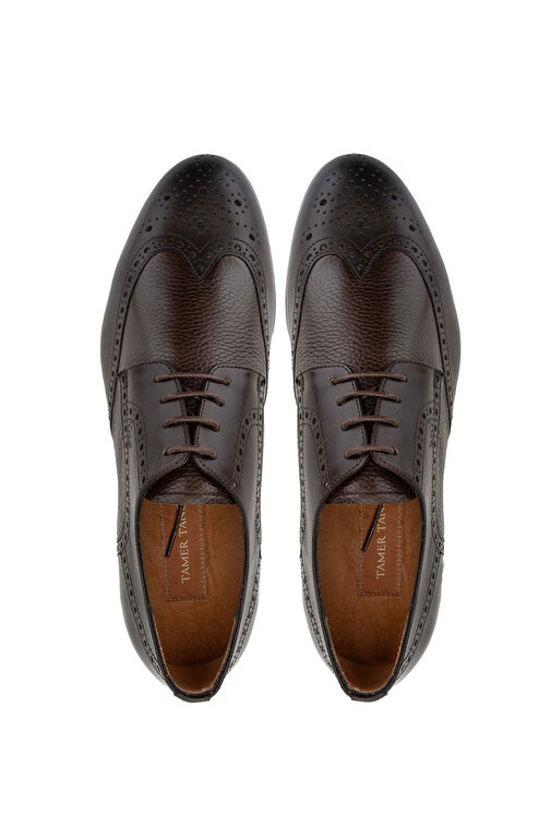 Tamer Tanca Erkek Hakiki Deri Kahverengi Klasik Ayakkabı - Görsel 6