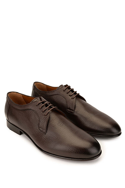 Tamer Tanca Erkek Hakiki Deri Kahverengi Klasik Ayakkabı - Görsel 3