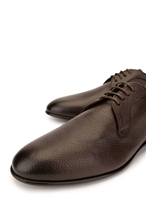 Tamer Tanca Erkek Hakiki Deri Kahverengi Klasik Ayakkabı - Görsel 4