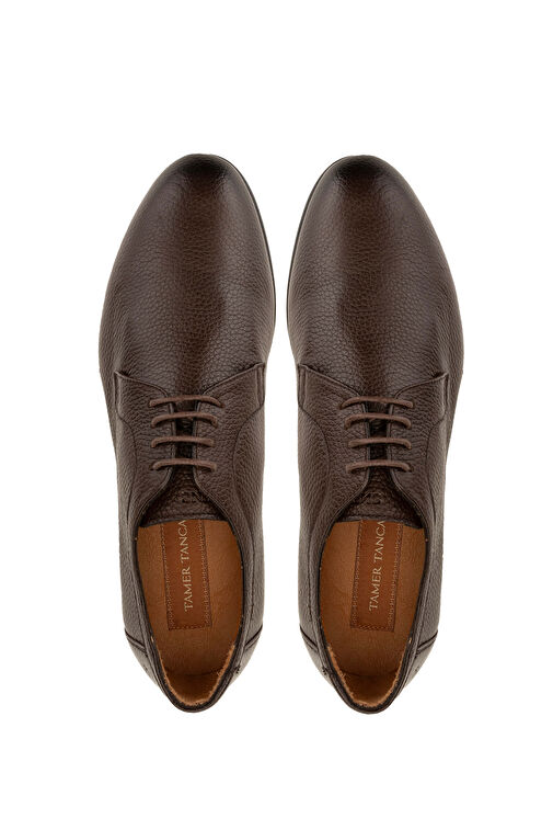 Tamer Tanca Erkek Hakiki Deri Kahverengi Klasik Ayakkabı - Görsel 6