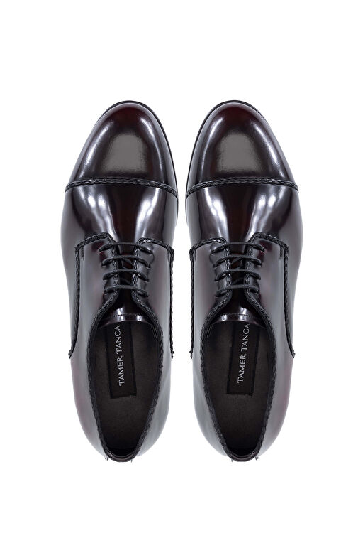 Tamer Tanca Erkek Hakiki Deri Bordo Klasik Ayakkabı - Görsel 6