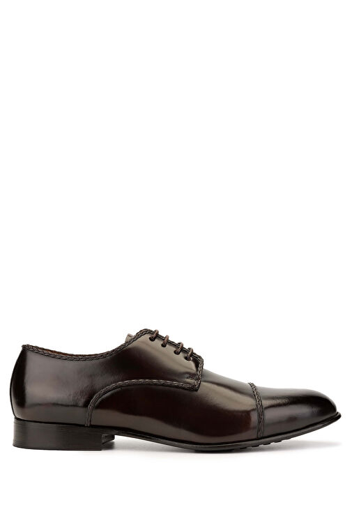 Tamer Tanca Erkek Hakiki Deri Kahverengi Klasik Ayakkabı - Görsel 2