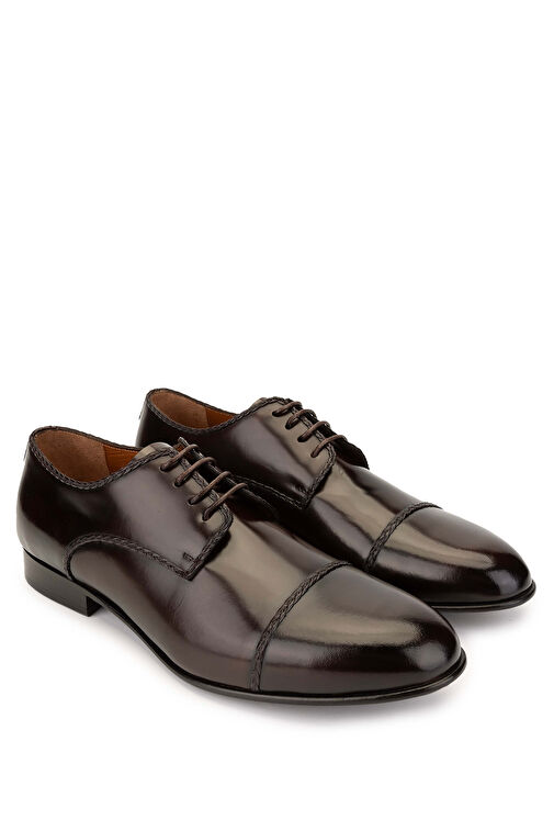 Tamer Tanca Erkek Hakiki Deri Kahverengi Klasik Ayakkabı - Görsel 3