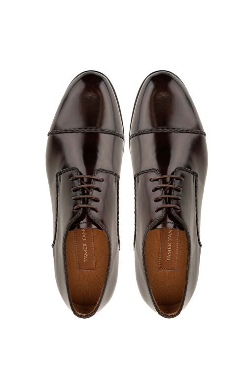 Tamer Tanca Erkek Hakiki Deri Kahverengi Klasik Ayakkabı - Görsel 6
