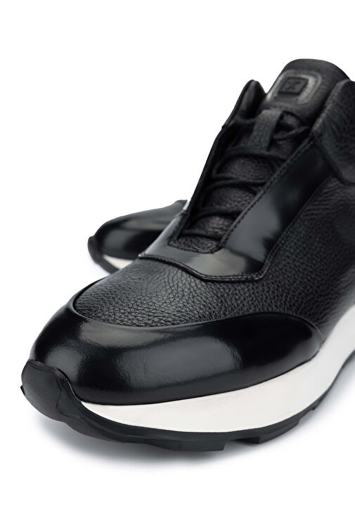 Tamer Tanca Erkek Hakiki Deri Siyah Bot Ayakkabı - Görsel 4