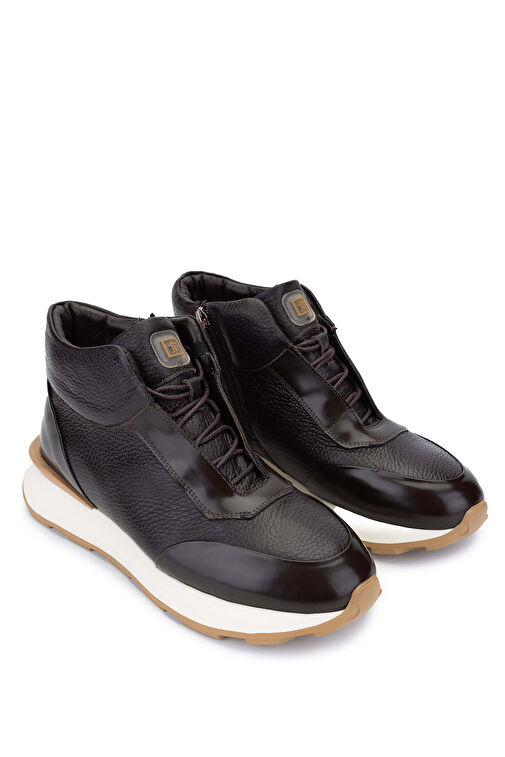 Tamer Tanca Erkek Hakiki Deri Kahverengi Bot Ayakkabı - Görsel 3