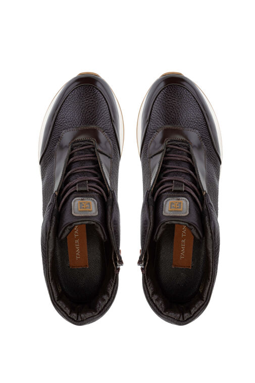 Tamer Tanca Erkek Hakiki Deri Kahverengi Bot Ayakkabı - Görsel 6