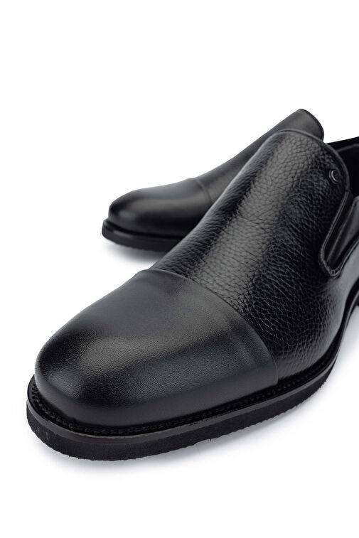 Tamer Tanca Erkek Hakiki Deri Siyah Günlük Ayakkabı - Görsel 4