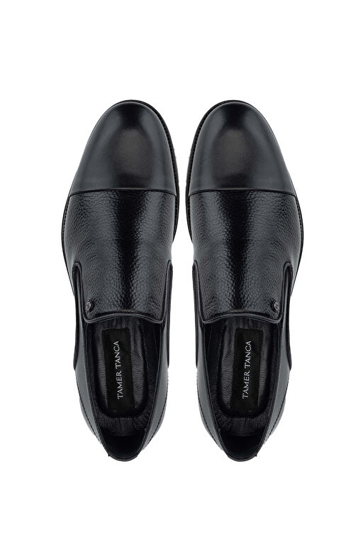 Tamer Tanca Erkek Hakiki Deri Siyah Günlük Ayakkabı - Görsel 6