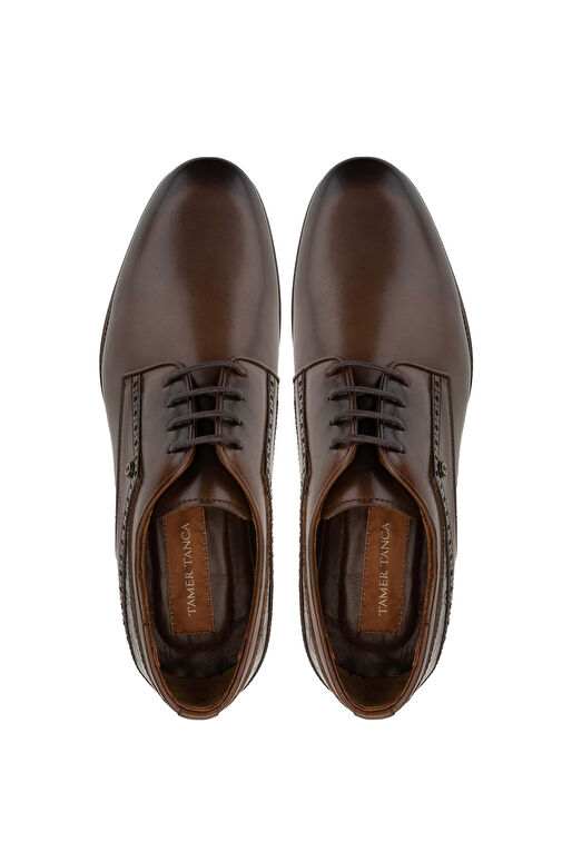 Tamer Tanca Erkek Hakiki Deri Kahverengi Günlük Ayakkabı - Görsel 6