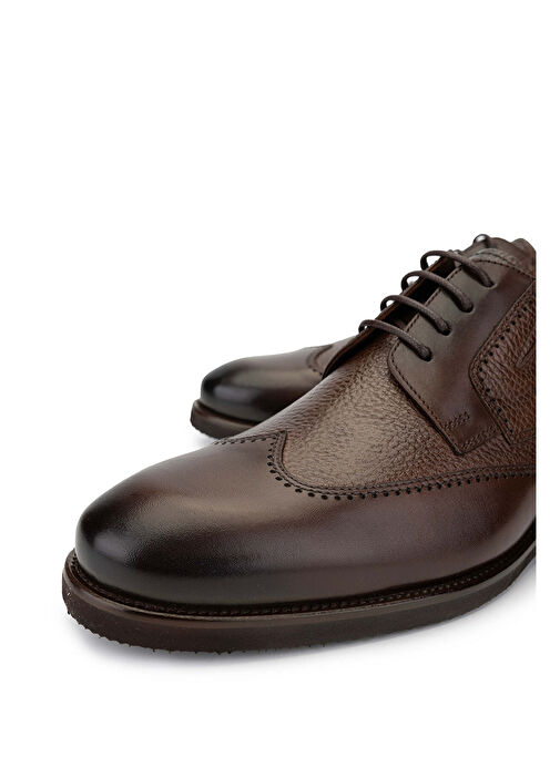 Tamer Tanca Erkek Hakiki Deri Kahverengi Günlük Ayakkabı - Görsel 4