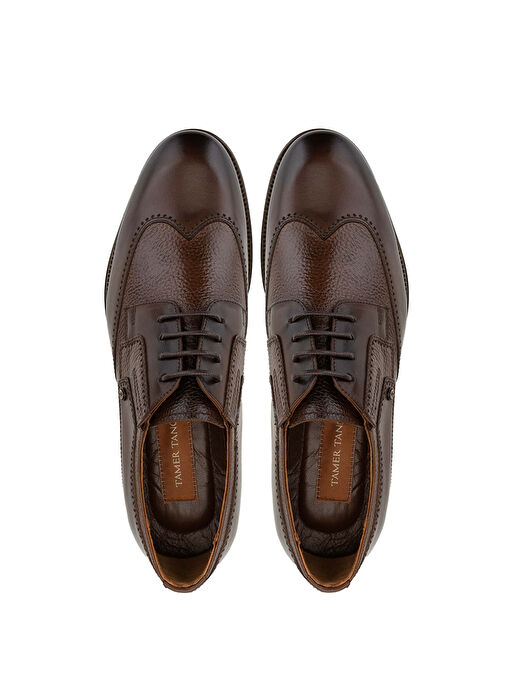 Tamer Tanca Erkek Hakiki Deri Kahverengi Günlük Ayakkabı - Görsel 6