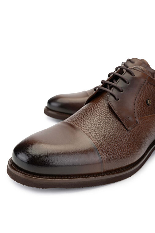 Tamer Tanca Erkek Hakiki Deri Kahverengi Günlük Ayakkabı - Görsel 4