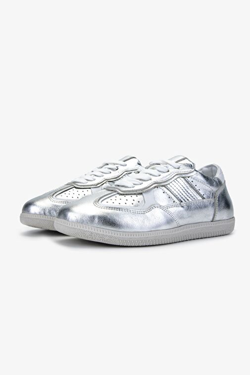 Valmenti Kadın Hakiki Deri Gri Sneakers & Spor Ayakkabı - Görsel 5