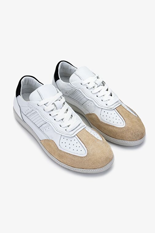 Valmenti Siyah-Beyaz Kadın Süet Sneaker 1044 1000-V BN AYK Y24 - Görsel 3