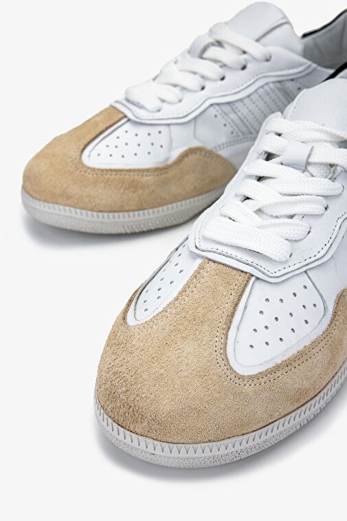 Valmenti Siyah-Beyaz Kadın Süet Sneaker 1044 1000-V BN AYK Y24 - Görsel 4