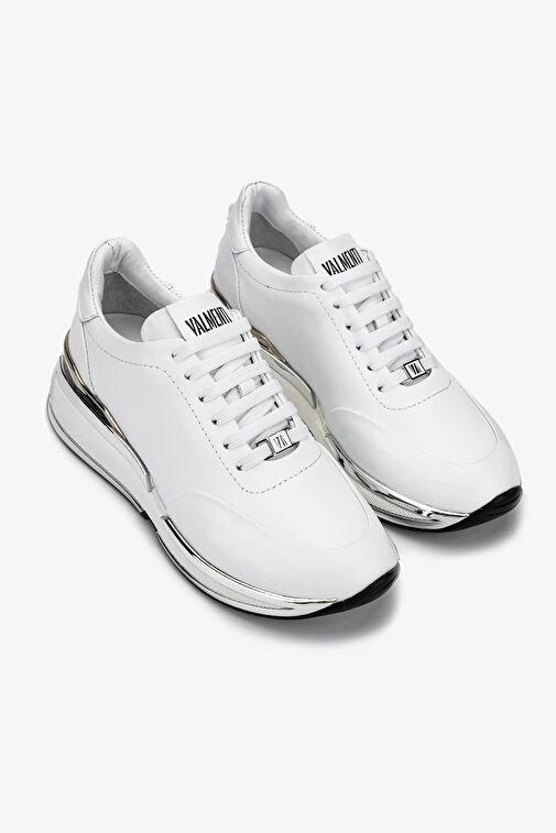 Valmenti Kadın Hakiki Deri Beyaz Sneakers & Spor Ayakkabı - Görsel 3