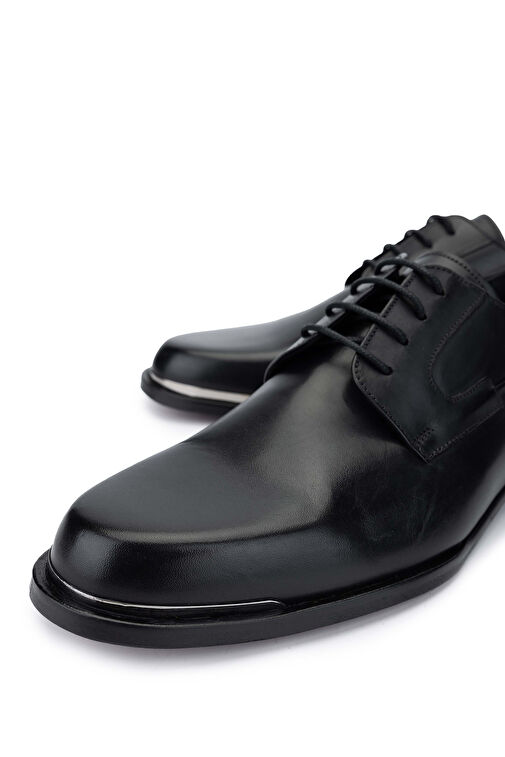 Tamer Tanca Erkek Hakiki Deri Siyah Deri Klasik Ayakkabı - Görsel 4