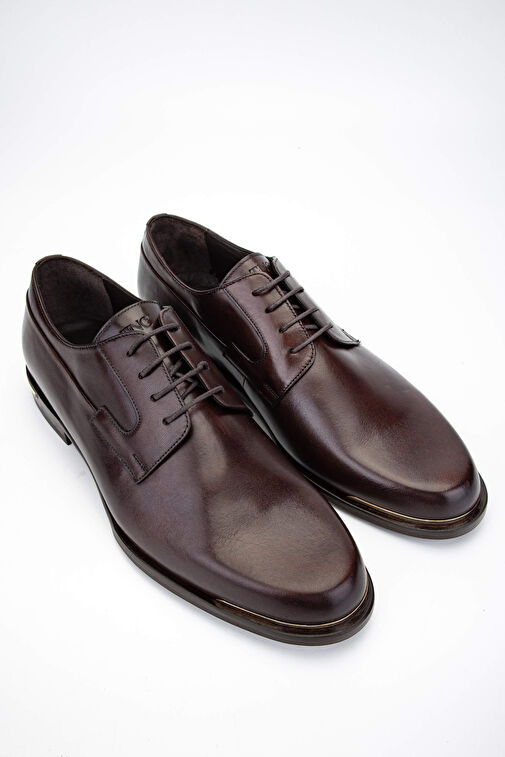 Tamer Tanca Erkek Hakiki Deri Kahverengi Deri Klasik Ayakkabı - Görsel 3