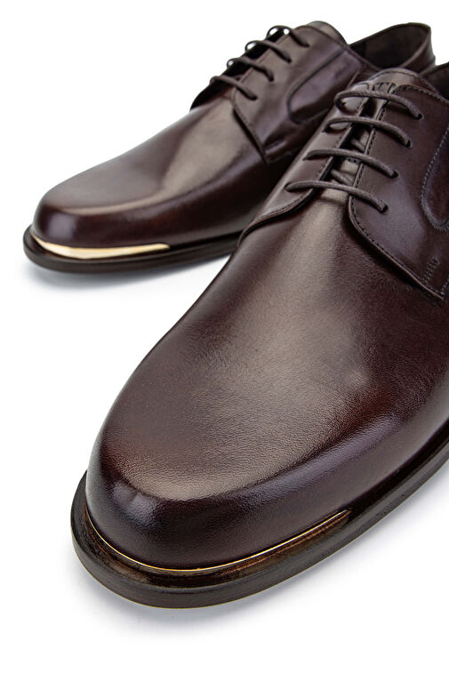 Tamer Tanca Erkek Hakiki Deri Kahverengi Deri Klasik Ayakkabı - Görsel 5