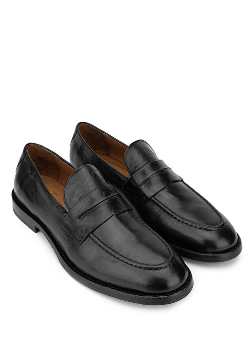 Alexander Hotto Erkek Hakiki Deri Siyah Klasik Ayakkabı - Görsel 3