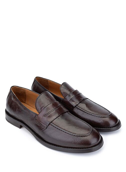 Alexander Hotto Erkek Hakiki Deri Kahverengi Klasik Ayakkabı - Görsel 3