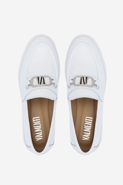 Valmenti Nicola Kadın Beyaz Hakiki Deri Loafer Ayakkabı - Görsel 6
