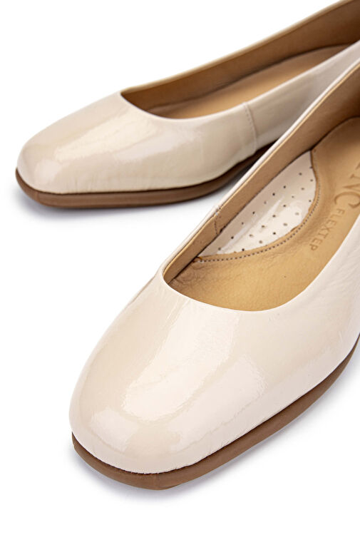 Tamer Tanca Kadın Hakiki Deri Bej Babet Ayakkabı - Görsel 5