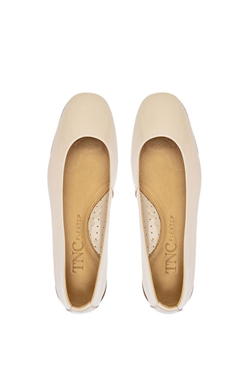 Tamer Tanca Kadın Hakiki Deri Bej Babet Ayakkabı - Görsel 6