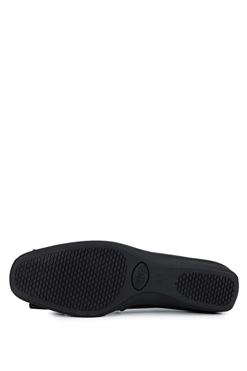 Tamer Tanca Kadın Hakiki Deri Siyah Rugan Babet Ayakkabı - Görsel 5