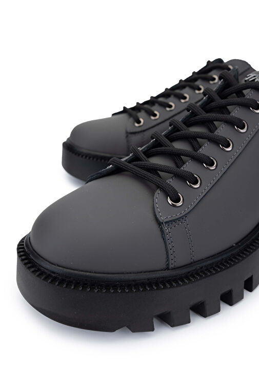 Tamer Tanca Erkek Hakiki Deri Gri Casual Ayakkabı - Görsel 4