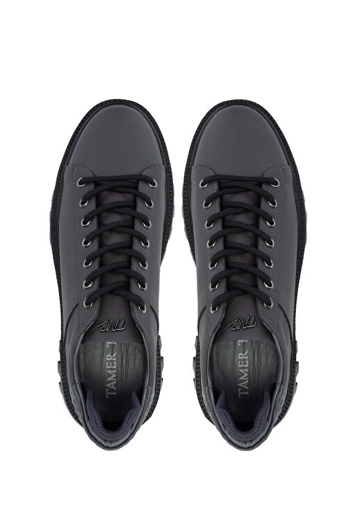 Tamer Tanca Erkek Hakiki Deri Gri Casual Ayakkabı - Görsel 6