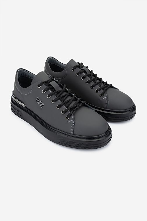 Valmenti Siyah Erkek Deri Sneaker 352 21223 ERK AYK SK24-25 - Görsel 3